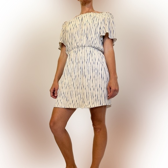 Charles Henry Dresses & Skirts - Charles Henry Nordstrom Smocked Off Shoulder Striped Dress M